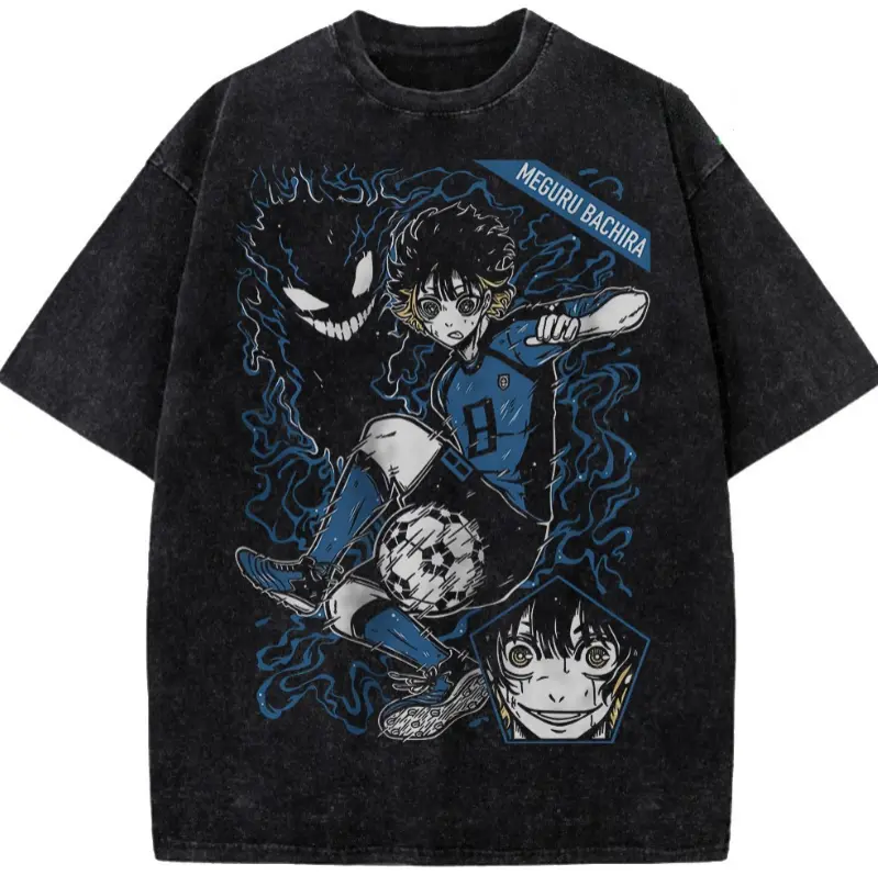 Meguru Bachira Shirt, Blue Lock Shirt, Anime Shirt, Bachira Meguru Monster Aura Design Shirt, Retro 90s Bootleg Style Anime Tee Blue Lock Manga Graphic Top