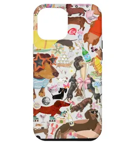 Summer Dachshund Cute Collage Case 17 16 15 14 13 12 11