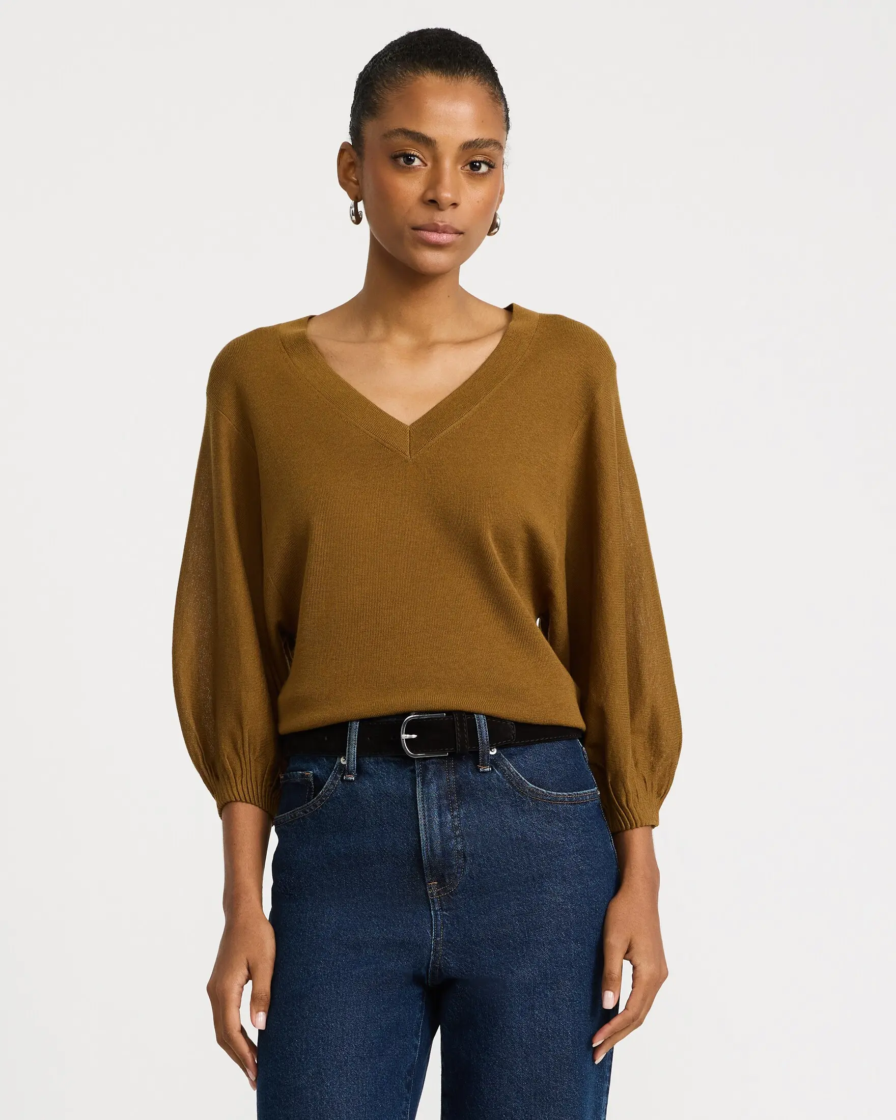 Express V-Neck Dolman Sleeve Sweater