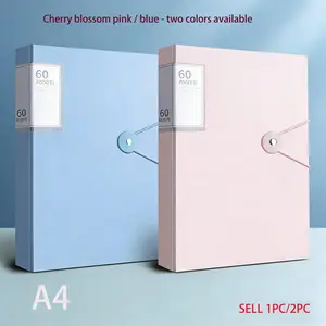 A4 File Folder with 60 Pockets, Organize Documents, Sketches, Watercolor Paintings, Paper Organizers, Efficient Storage Solution, Ideal for Artists and Students