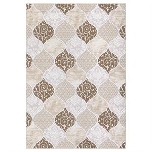 GARVEE Moroccan Area Rug: Ultra-Thin, Soft, Washable, Non-Slip Carpet for Living Room, Bedroom, Dining Room, Office; Sizes 5x7, 8x10, 9x12; Colors: Brown, Blue