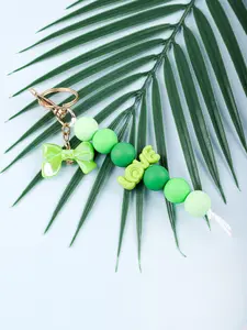 Cute Pastel Beaded Keychain with Butterfly & Love Charm, Handmade Girly Bag Accessory, Tassel Charm for Purses, Backpacks, Car Keys, Perfect Gift