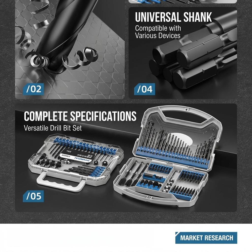 12 PCS 1/4" Hex Premium HSS Twist Drill Bit Set, 2-6.5mm Impact Drill Bits for Impact Driver Electric Drill, High Hardness Power Tool Accessories with Storage Case