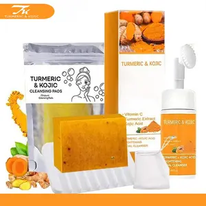 [TURMERIC&KOJIC] Turmeric Wash and Care two PieceSetTurmericCleansing Mousse, Turmeric SoapFacialCleansing Skincare FacialCleansing CleanserFacial Wash Comfort