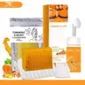 Turmeric Wash and Care Three Piece SetTurmeric Tablets,Turmeric Cleansing Mousse,Turmeric Soap Facial Cleansing Skincare FacialCleansing Cleanser Comfort