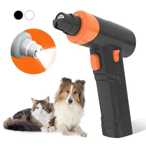 USB Rechargeable Pet Nail Grinder, 1 Count Silent Pet Nail Trimmer with LED Light, Pet Nail Grinding Tool, Dog & Cat Grooming Supplies