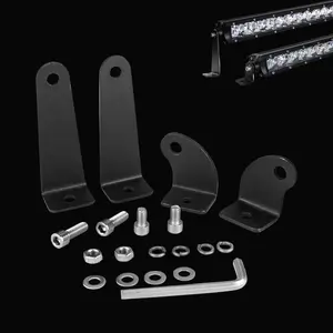 Universal Slim LED Light Bar Side Mounting Bracket Kit (Pair)