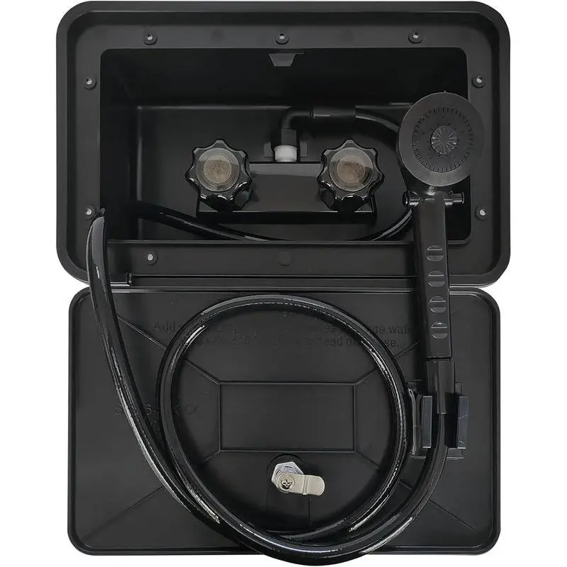 RV Exterior Shower Box Kit RV Outdoor Shower Box Kit Faucet Replacement with Shower Head & Hose