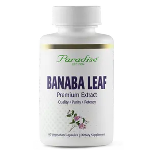 Paradise Herbs, Banaba Leaf, 12:1 Concentrated Extract, 250 mg, Vegan, Gluten-Free, Non-GMO, 60 Count