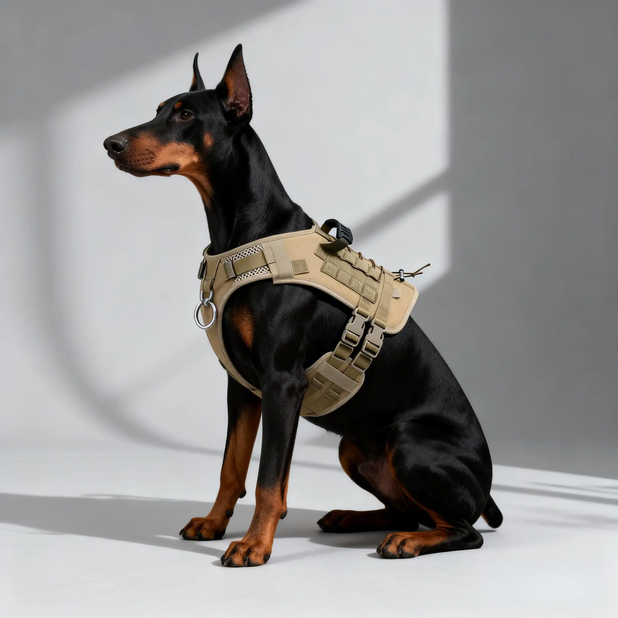 Tactical Dog Harness for Large Dogs, Dogs No Pull Adjustable Pet Harness Reflective Working Training Easy Control Pet Vest Military Service Dog Harnesses ﻿