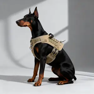 Tactical Dog Harness Vest,No-Pull Service Dog Vest with Hook & Loop Panels,Adjustable Dog Vest Harness for Walking Hiking Training Dog Service Harness  pets