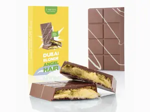 Viral Lemon Angel Dubai Chocolate Bar- Lemon Cotton Candy