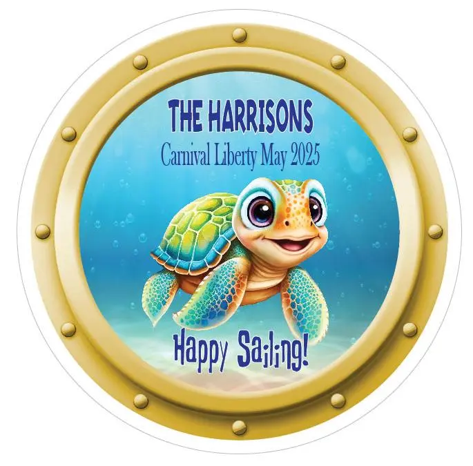 Porthole Turtle Cruise Door Magnet