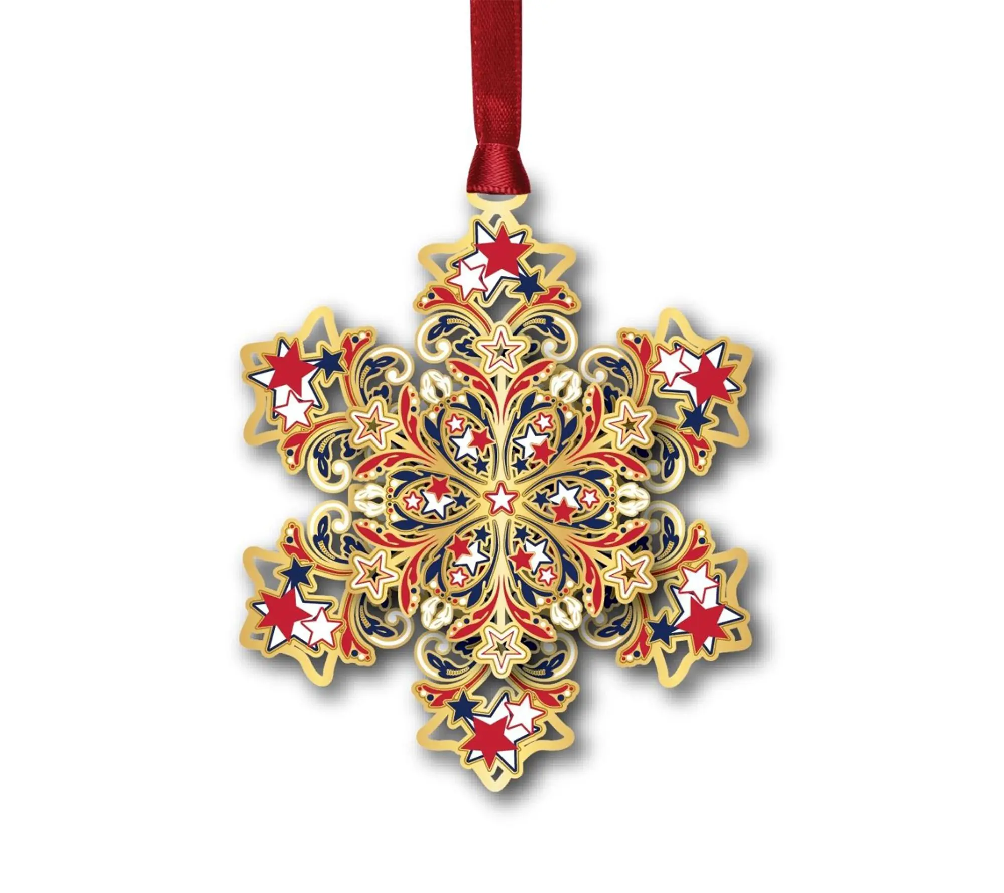 Beacon Designs Americana Snowflake Ornament