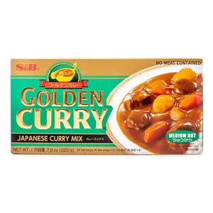 S&B Golden Curry Japanese Curry Mix, Medium Hot, 7.8 oz