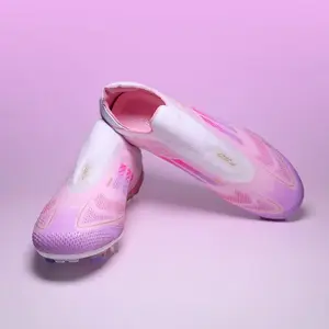 X-F50Without-laceMensSoccerShoesPink-yamalTurfSoccerCleatsTF/FGSneakersTrainingFootballBootsChuteiraCampo35-46