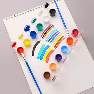 12-color 3ml acrylic paint set, painting art set, paint plus two pens suitable for rocks, ceramics, wood, canvas, plastic, glass, stone, DIY craft gifts. Easter gifts, egg decoration