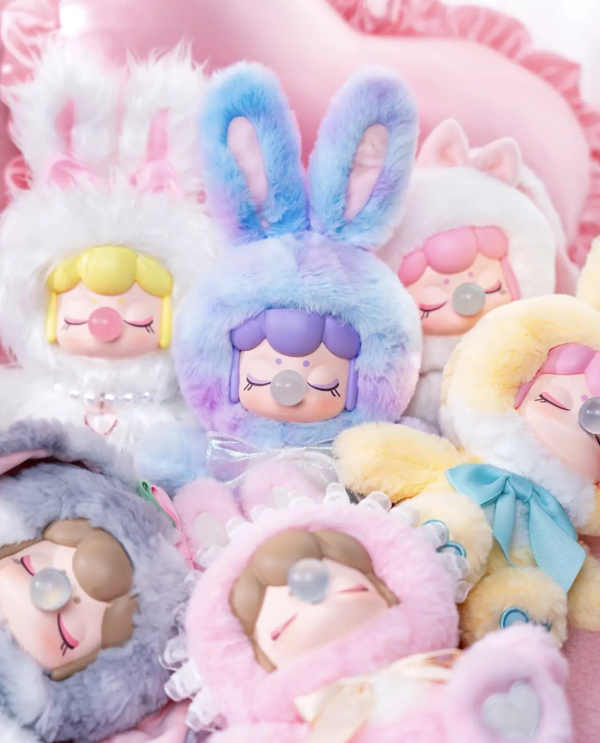Nanci Shining Bunny Plush Blind Box Figurine - Sparkly Soft Rabbit, Blind Bag Collectible, Mystery Surprise Toy, Dreamy Glow, 5.3x5.3x7.9", Hidden 1/72 Odds, Decorating Bedroom Cute Gift for Girls, Random Single