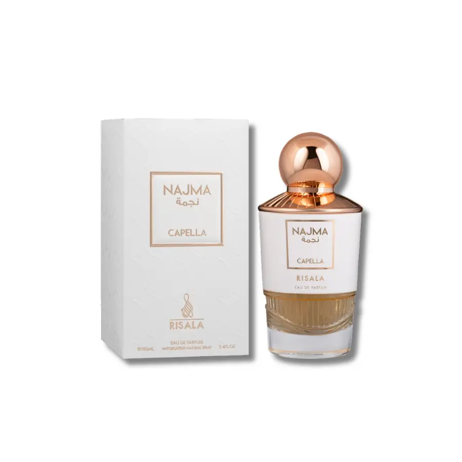 Risala Najma Capella Women's Eau De Parfum (3.4 fl oz) - Perfumes for Women, Elegant Arabian Fragrances with Fruity Sweet, Gardenia Pear Frangipani, Fruity Neroli & Vanilla Scents, Daily Wear Adult Fragrance, Adults, Vanilla Perfume, Signature Scent, Wome