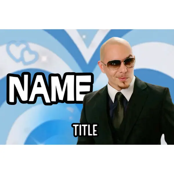 Pitbull " Mr Worldwide" Badges