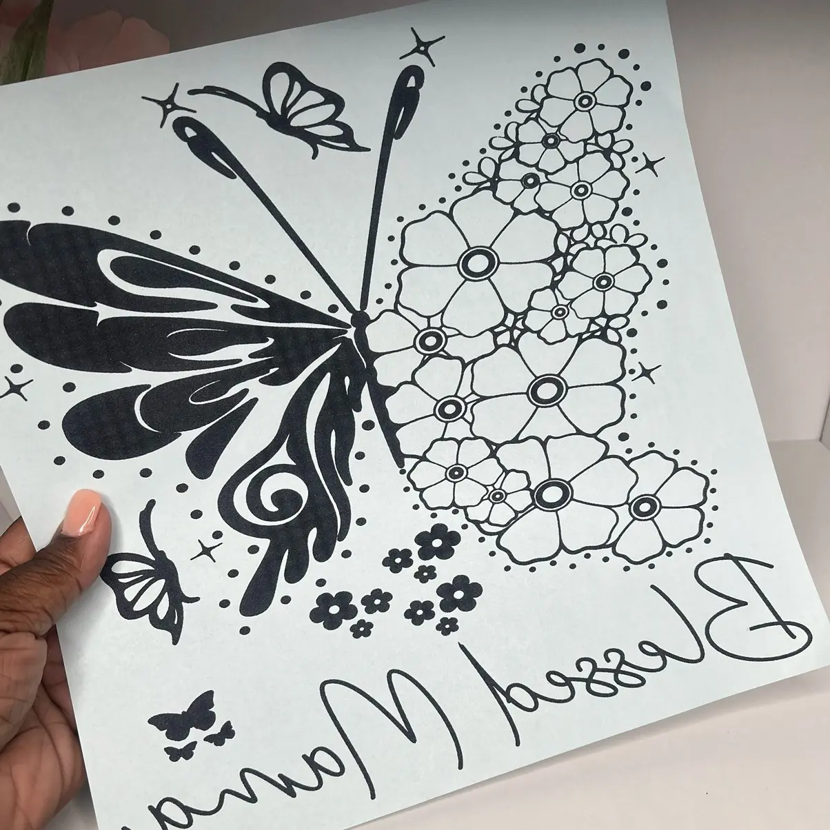 “Blessed Mama” Screen Print Transfer