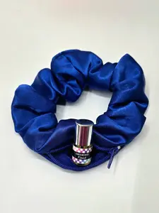 Neon Satin Cobalt Scrunchie+
