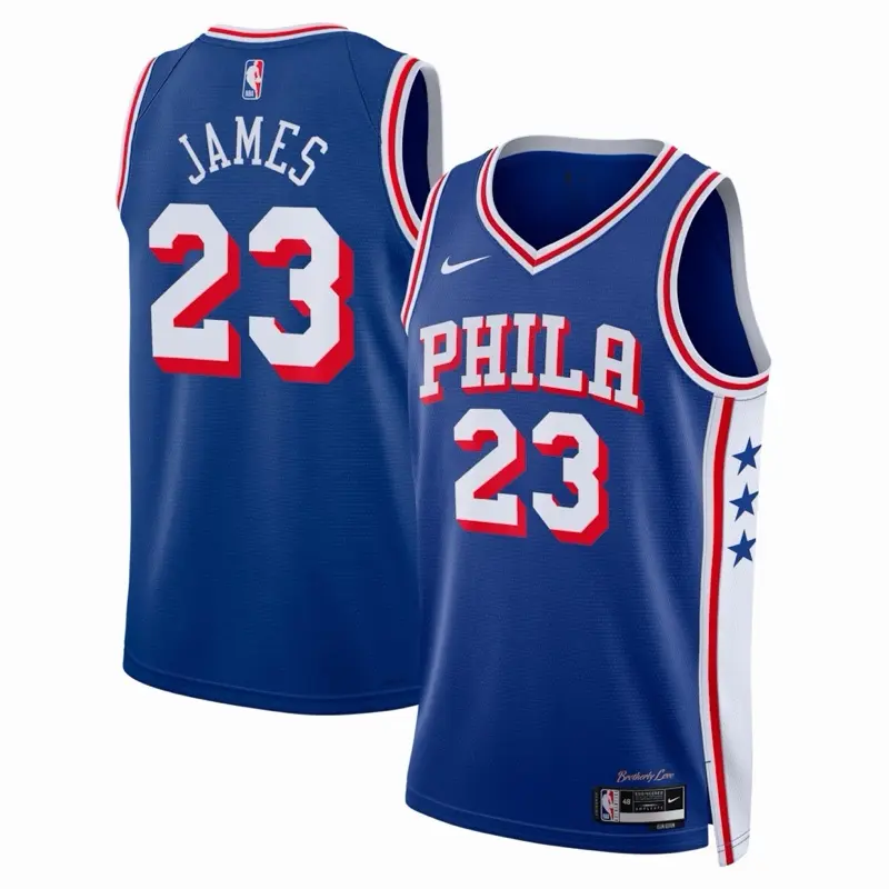 LeBron James 2026 Philadelphia Sixers Basketball Jersey