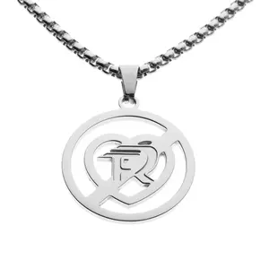 Fuerza Pero No Te Enamores Stainless Steel Heart Necklace - Corridos Tumbados