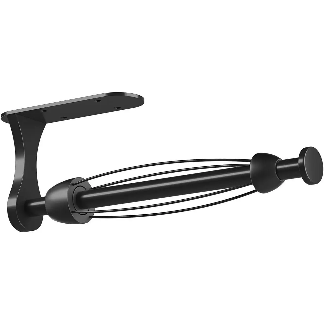 [New Deal] Paper Towel Holder Under Cabinet, One-Handed Tear, Wall Mount, Adhesive, Black, Paper Roll Holder with Ratchet Mechanism for Kitchen Bathroom Farmhouse Essentials Decor Accessories