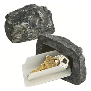 New Key Hider Outdoor Garden Hidden Door Key Box Realistic Small Stone Decoration, Durable & Secure Storage Solution for Keys
