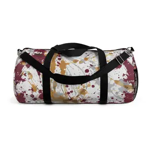 Maroon Splash Light Duffel Bag