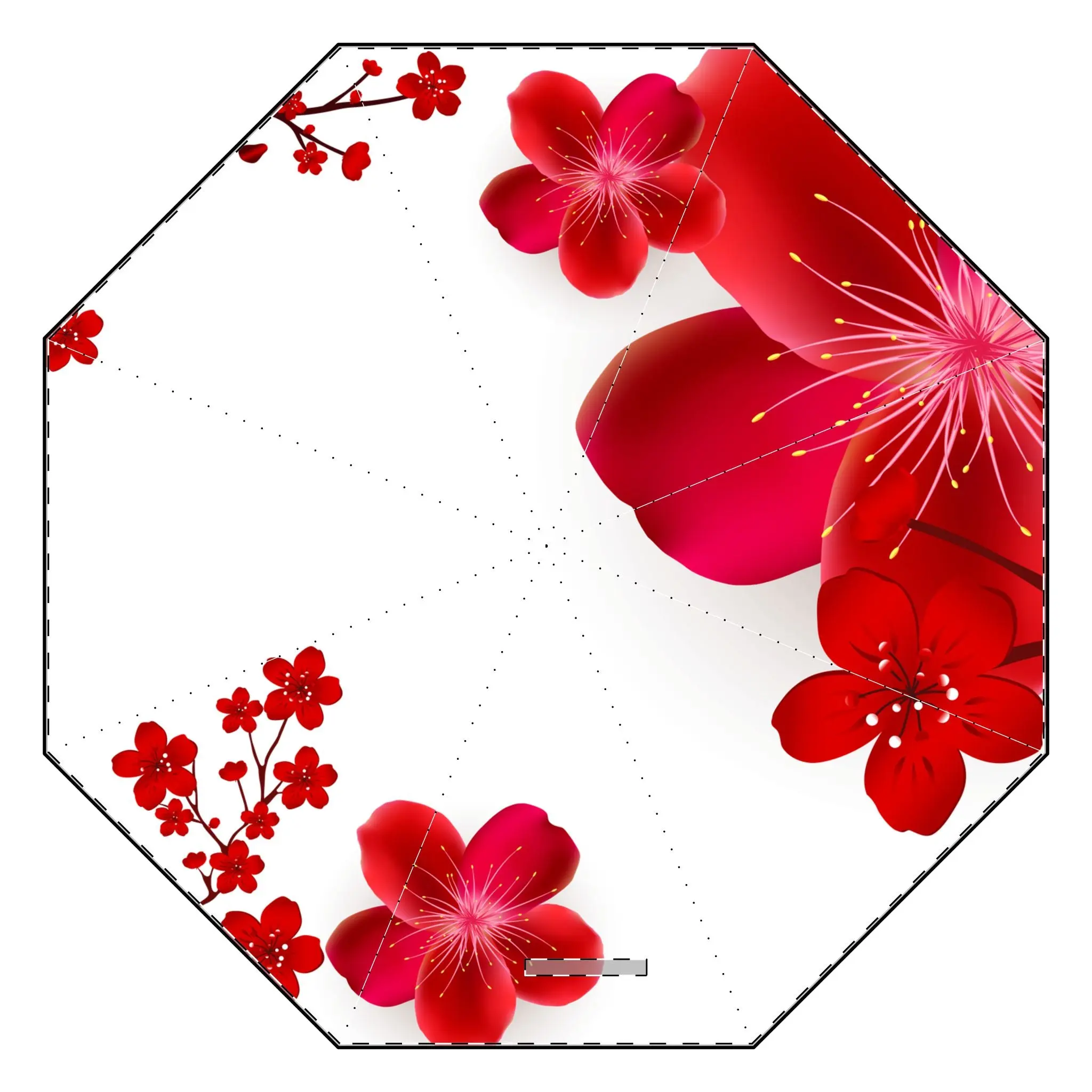 Japanese Cherry Blossoms Umbrella | Semi-Automatic Foldable Design
