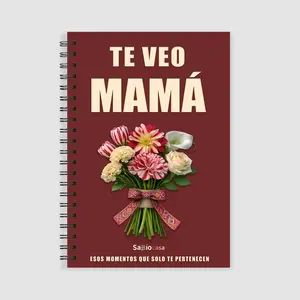 TE VEO MAMÁ Fill-in-the-Blank Mom Journal, Meaningful Gift for Mom