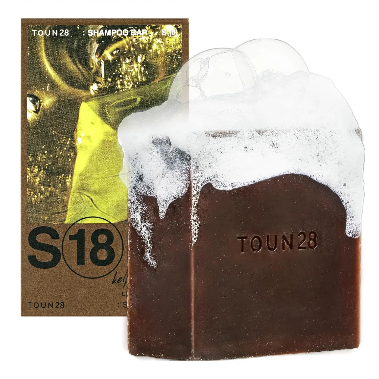 TOUN28 S18 Volumizing Natural Kelp Shampoo Bar for Hair Growth, Strengthening & Thickening Solid Shampoo Bar for All Hair Types, Vegan, Paraben Sulfate Cruelty-Free Soap