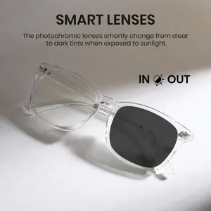 Cyxus Anti-Blue Light Lightweight Eyeglasses Computer Work Glasses Clear Lens Square Frame for Women and Men Unisex photochromic lenses - 8082