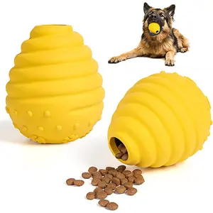 Interactive Dog Toys Detachable Dog Tug of War Toy with 2 Rings Natural Rubber Dog Chew Toys Suitable for Large Dogs for Teeth Cleaning Yellow and Red Toys