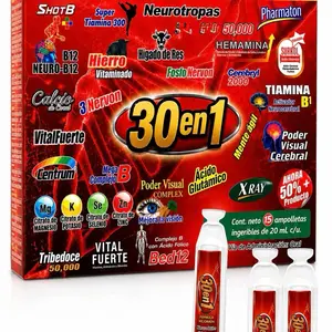 El Mas Viral! - Hierro Multi-Vitaminico 30 en 1 - 15 (20ml Drinkable Shots) each -  Daily Energy & Wellness Support (15 x 20mL