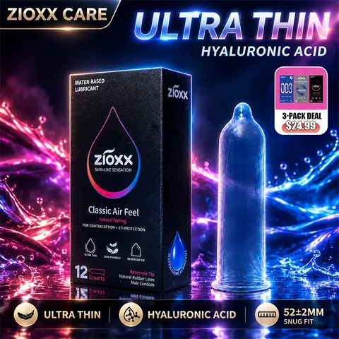 【 ZIOXX Classic Air Feel 】 Condoms usually dry out. Ours can't. Hyaluronic Acid Ultra Thin – 12 Count, Bare Feel Healthcare Classic Bathroom、sohochic