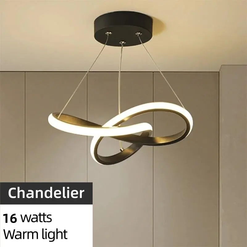 LED Decorative Pendant Light, Cloverleaf Design, Black/Gold/White, 24 cm, Warm White, Hardwired, Ideal for Hallways, Entryways, Home Offices, and Bedrooms, Indoor Lighting Pendant Light, Decorative Lights