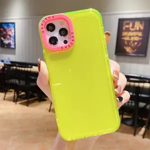 Durable Transparent Tpu Case for iPhone 16-11 Pro, Pro Max & Plus, Shockproof Scratch Resistant Colorful Back Cover Phone Case