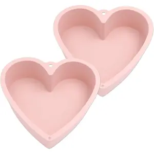 Heart Shaped Cake Pans, 2 count Heart Cake Pan 8 Inch with  Hole()