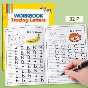 English Alphabet Tracing Book for Kids, 26 Letters Capital & Small Print Practice, Handwriting Exercise Notebook for Preschoolers, Learning Materials