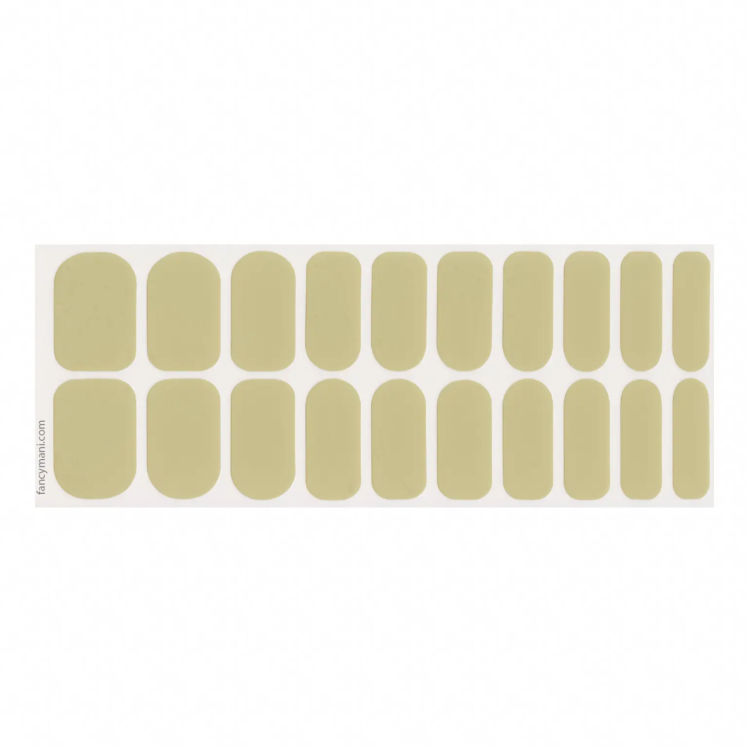Sage Green Solid Nail Strips No UV Light Needed Lasting Nail Wraps 20 Pcs Sheet Double-Ended for the Perfect Fit