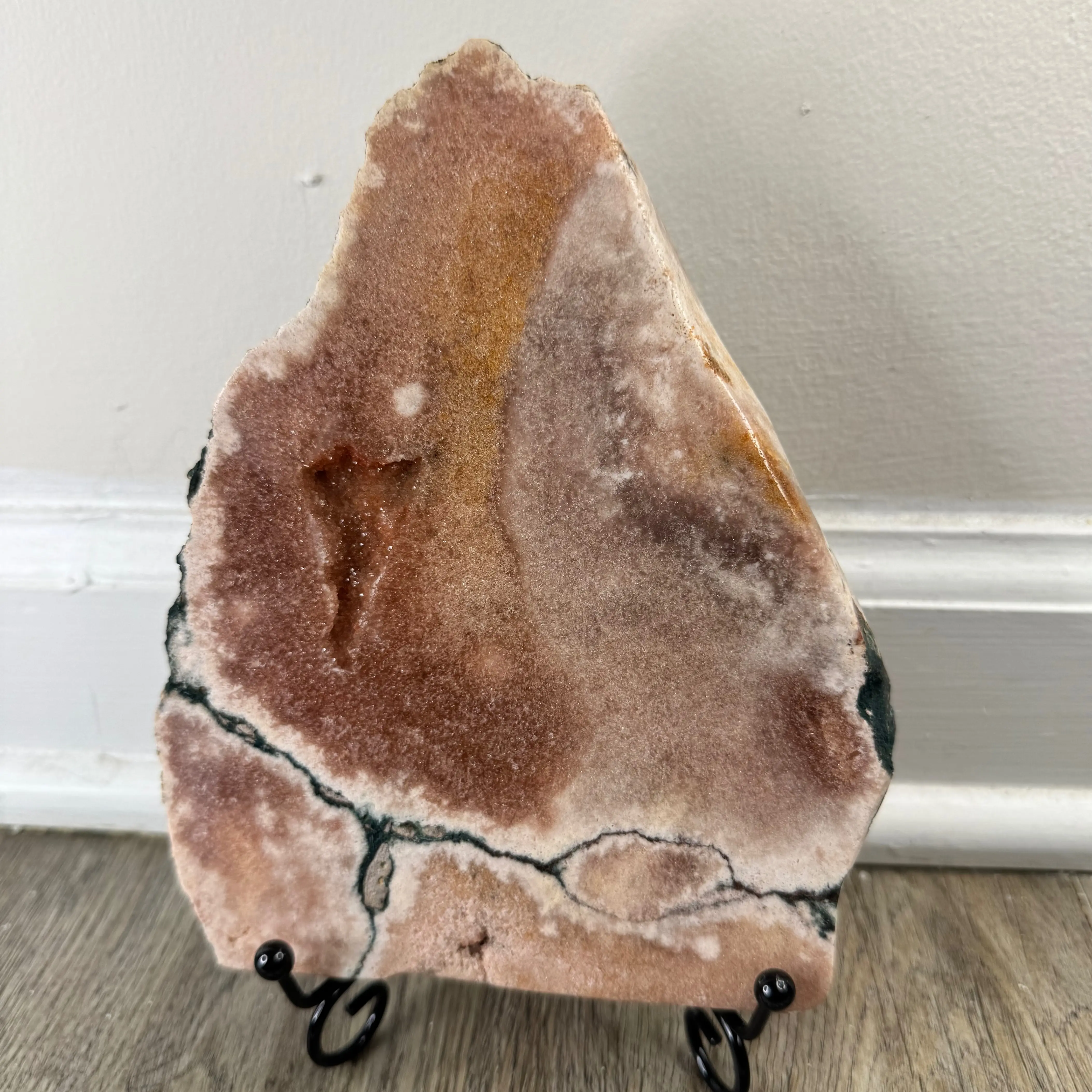 Pink Amethyst Druzy Slab | Unique “Crystal Steak” for Self-Love, Serenity & Heart Healing