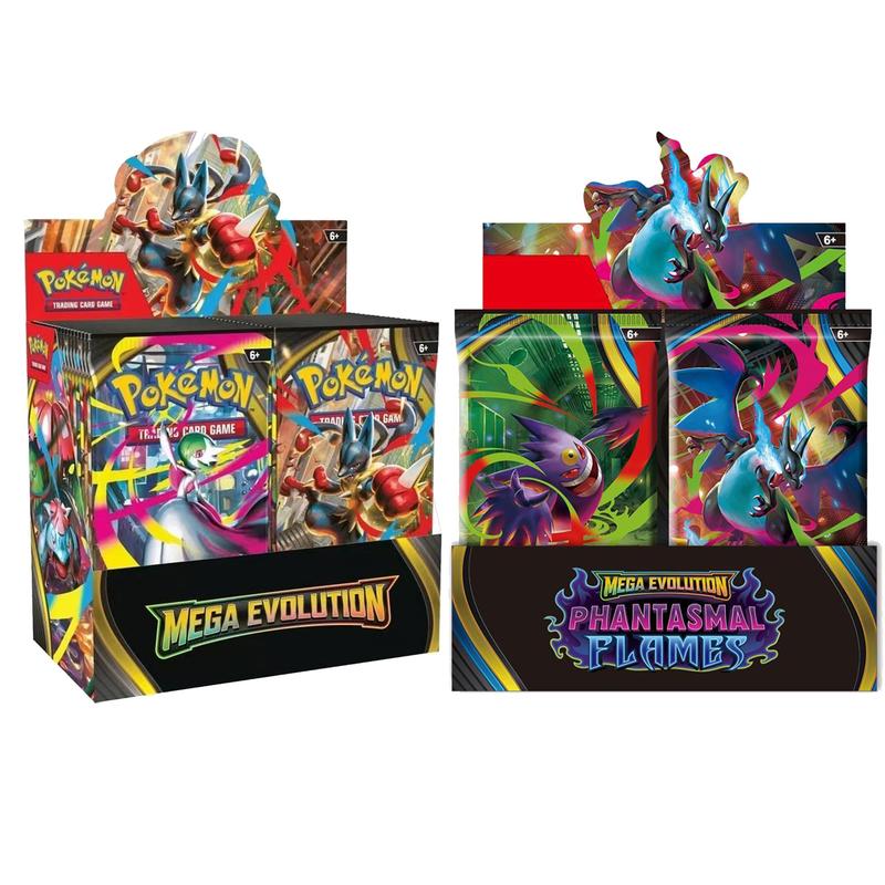 360pcs Pokemon Collectible Trading Cards Mega Booster Pack, Shiny Card Series Blind Box, Evolution Scarlet, Perfect Gift for Collectors, Birthday & Holiday Present