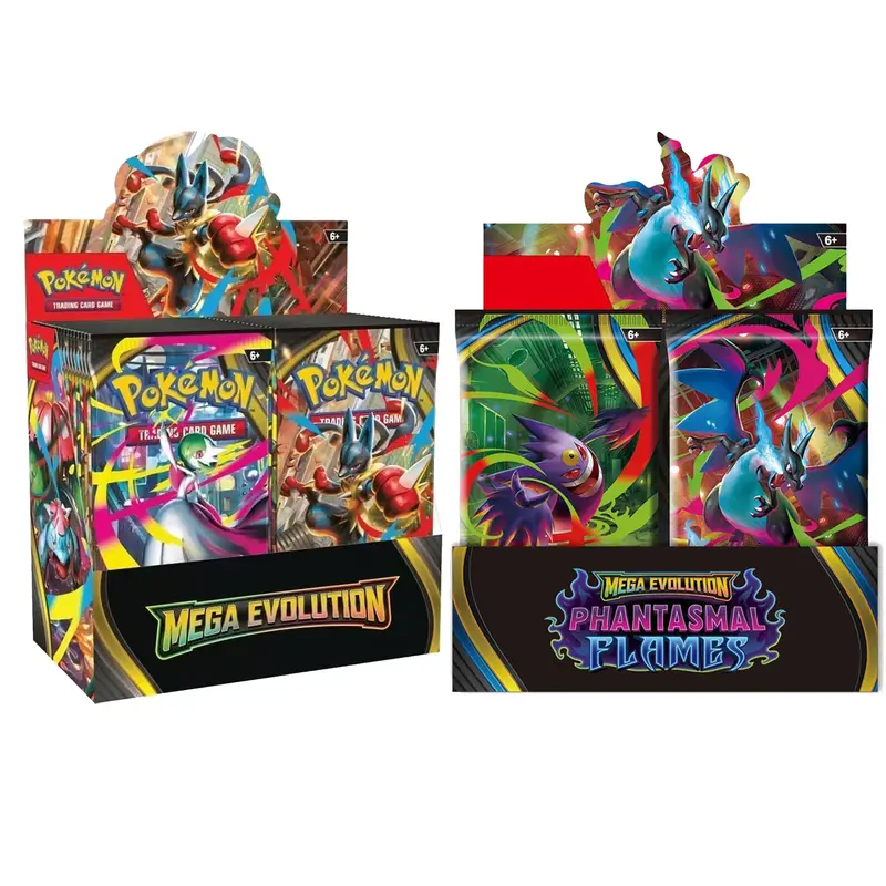 360pcs Pokemon Collectible Trading Cards Mega Booster Pack, Shiny Card Series Blind Box, Evolution Scarlet, Perfect Gift for Collectors, Birthday & Holiday Present