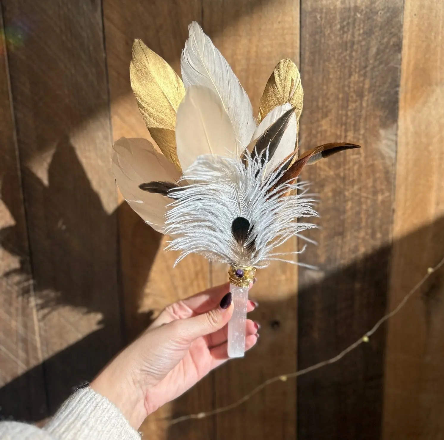 Smudge & Aura Cleanse Feather Fan