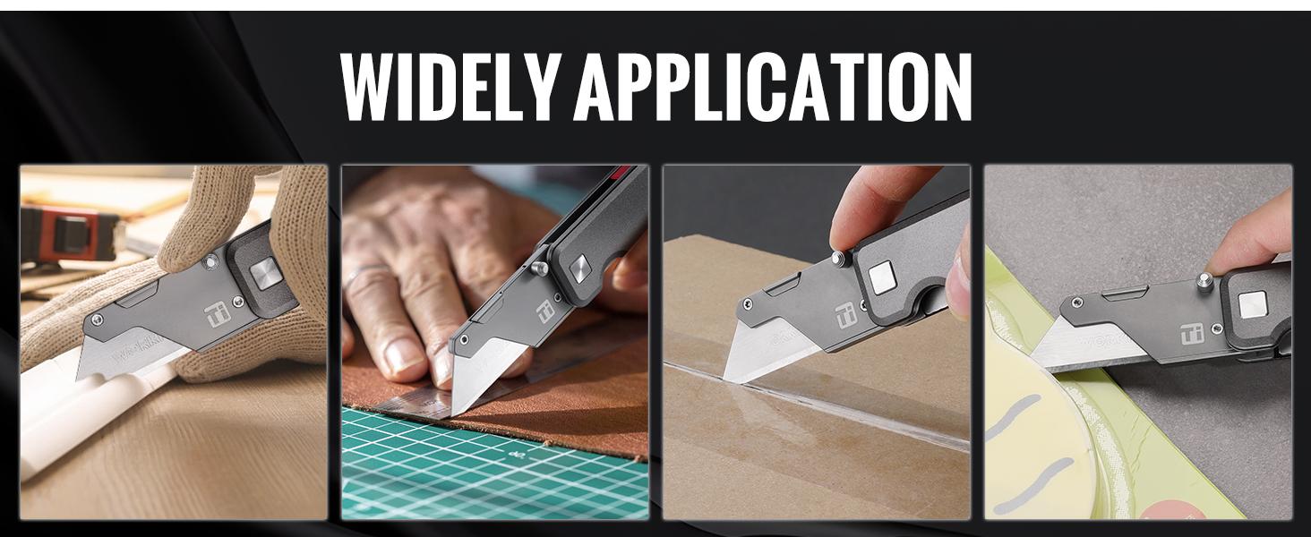#SpringGlowUp WORKPRO Premium Titanium Utility Knife, CNC Unibody, Lightweight Aluminium Handle Folding Box Cutter, Quick Change Blade Razor Knife,Ideal Gifts for Men Women, with 10 Extra Blades #SpringGlowUp WORKPRO Premium Titanium Utility Knife, CNC Unibody, Lightweight Aluminium Handle Folding Box Cutter, Quick Change Blade Razor Knife,Ideal Gifts for Men Women, with 10 Extra Blades