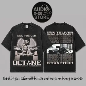 Retro Donny Toliver - Octane Tour Date Graphic High-Quality Acid Washed Cotton T-Shirt, Donny Toliver Fan Graphic Tee, Octane Album Merch Streetwear Graphic Shirt, Gift for Hip-hop Fans
