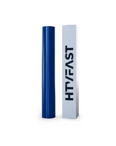 HTVFast HTV Vinyl Rolls Heat Transfer Vinyl - 11.8" x 20' Roll - Flexible & Stretchable PU Material-Easy to Cut, Weed & Transfer with Home Iron-Works on Plastic, Wood, Ceramic & Fabric (Royal Blue)